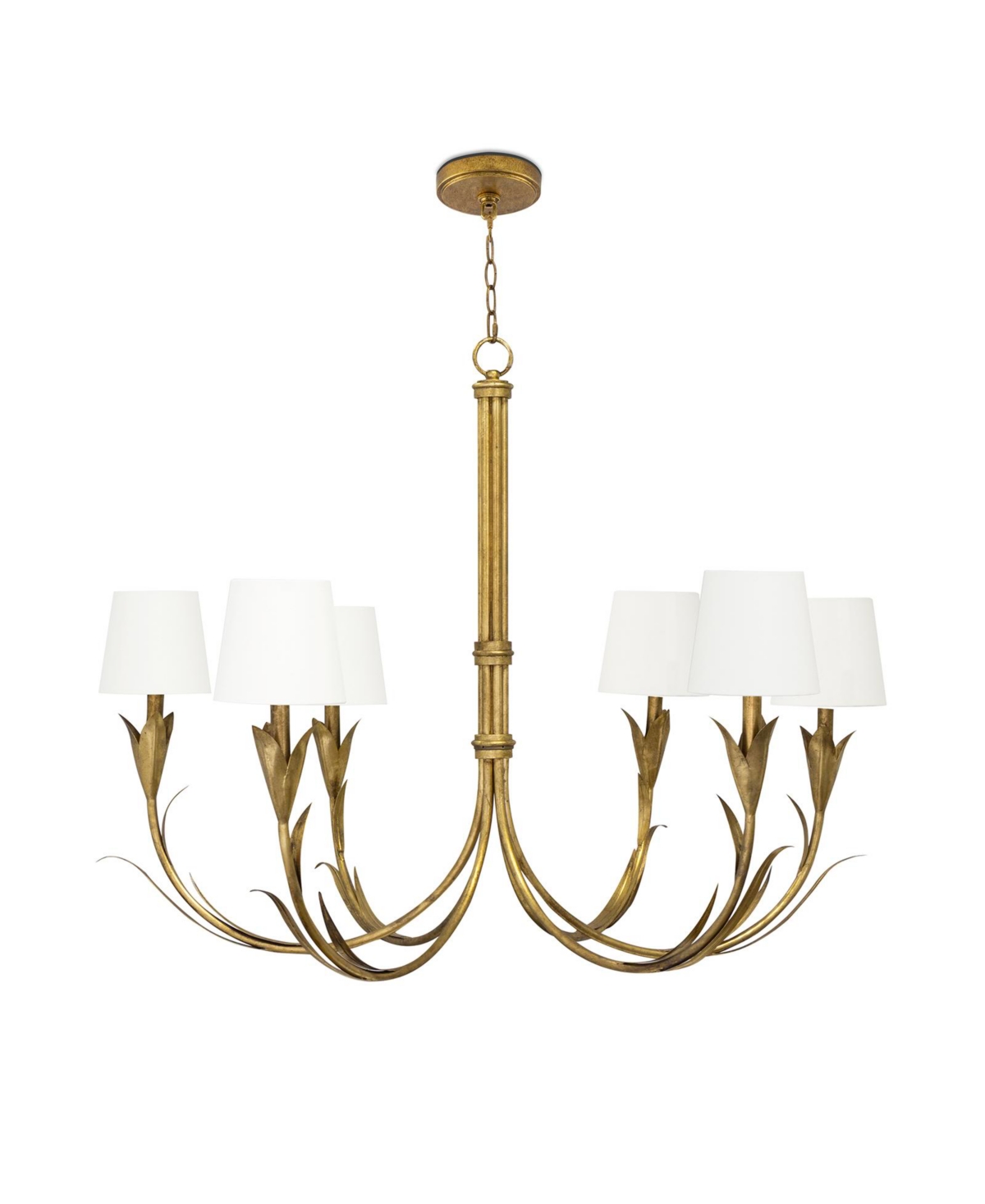 Regina Andrew River Reed Small Chandelier Lamp In Gold