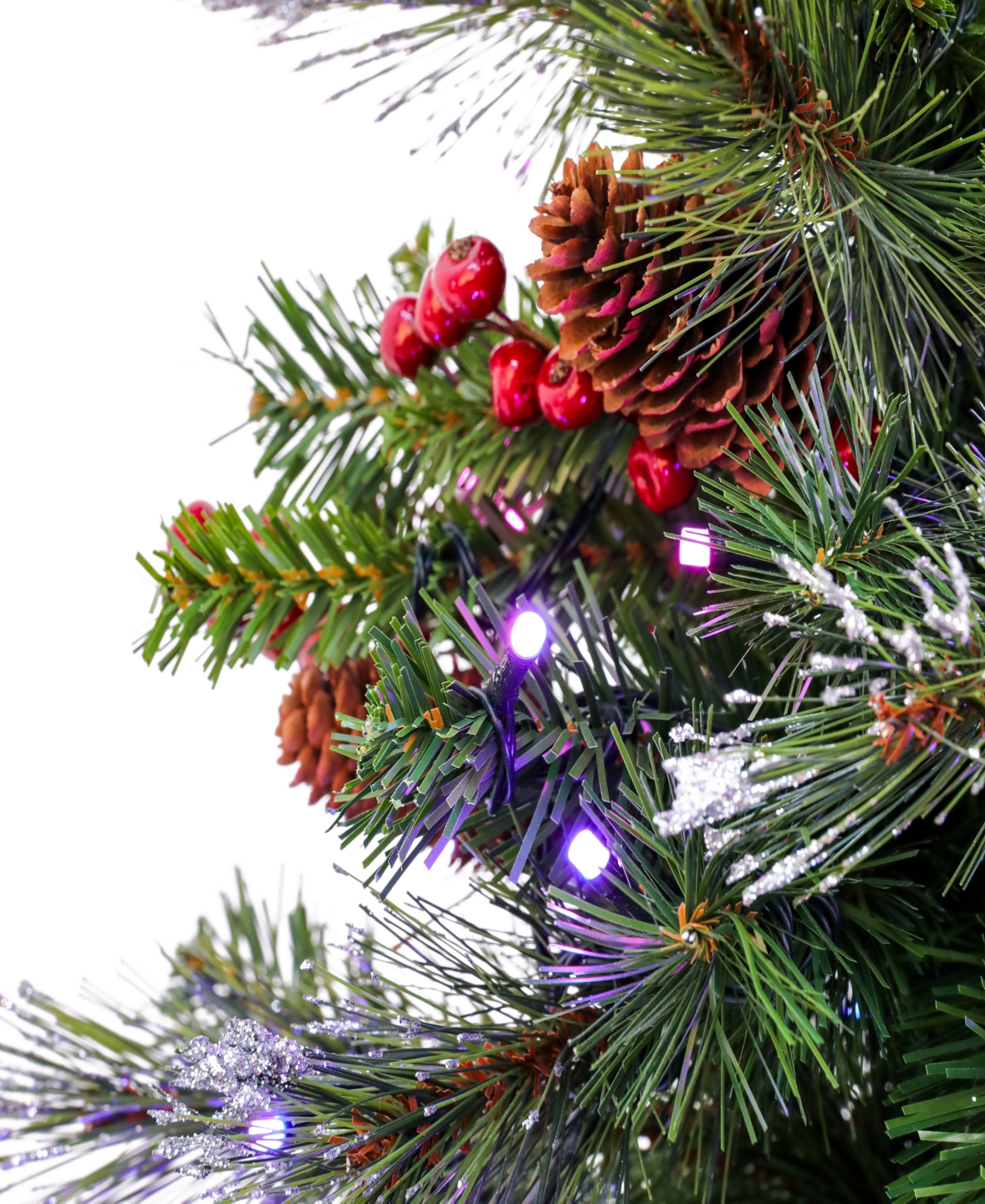 National Tree Company Crestwood Spruce Entrance Tree with Twinkly Led Lights