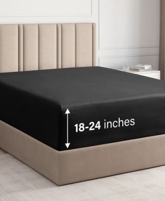 Extra Deep Pocket 18 - 24 Inch Microfiber Fitted Sheet - Full