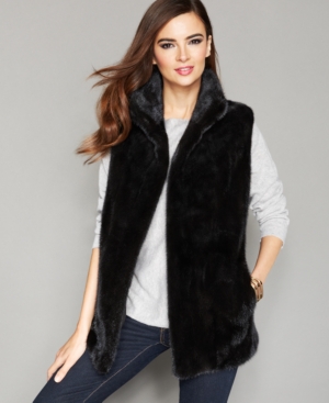 image of The Fur Vault Stand-Collar Mink Fur Vest