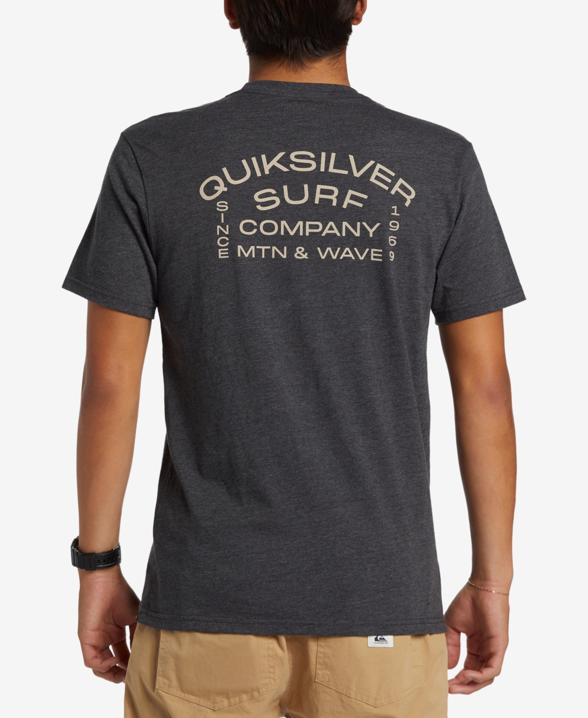 Quiksilver Men's Surf Lockup Mod Classic Fit T-shirt In Charcoal Heather