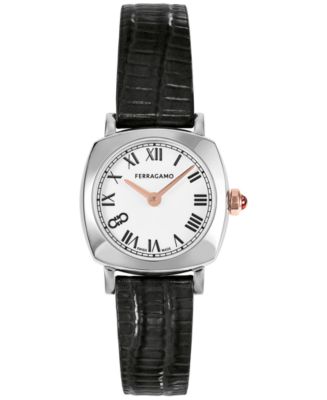 Ferragamo Womens Stainless Steel 23mm Strap Fashion Watch FERRAGAMO Soft Square Stainless Steel & Leather Strap Watch  main image 2