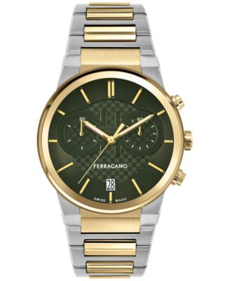 Ferragamo - Men's Swiss Chronograph Two-Tone Stainless Steel Bracelet Watch 41mm