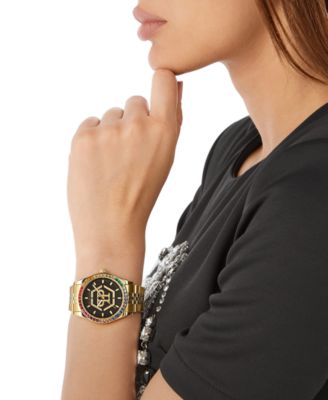 Women's Date Superlative Gold-Tone Stainless Steel Bracelet Watch 38mm