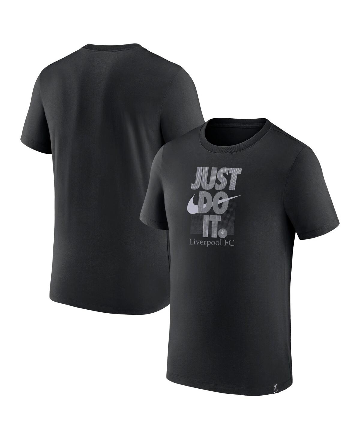 Shop Nike Men's  Black Liverpool Just Do It T-shirt