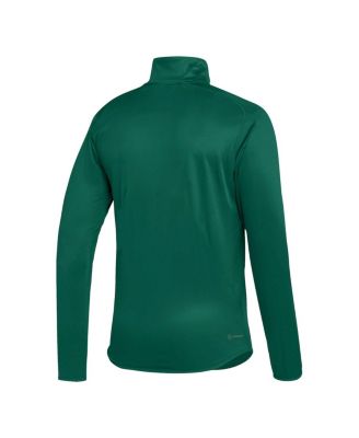 Men's Green Miami Hurricanes 2023 Sideline AEROREADY Half-Zip Top