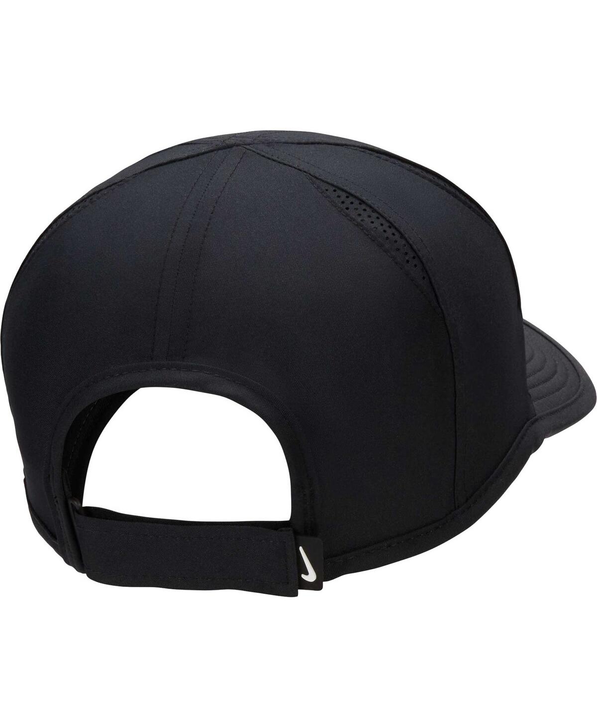 Shop Nike Men's And Women's  Black Featherlight Club Performance Adjustable Hat