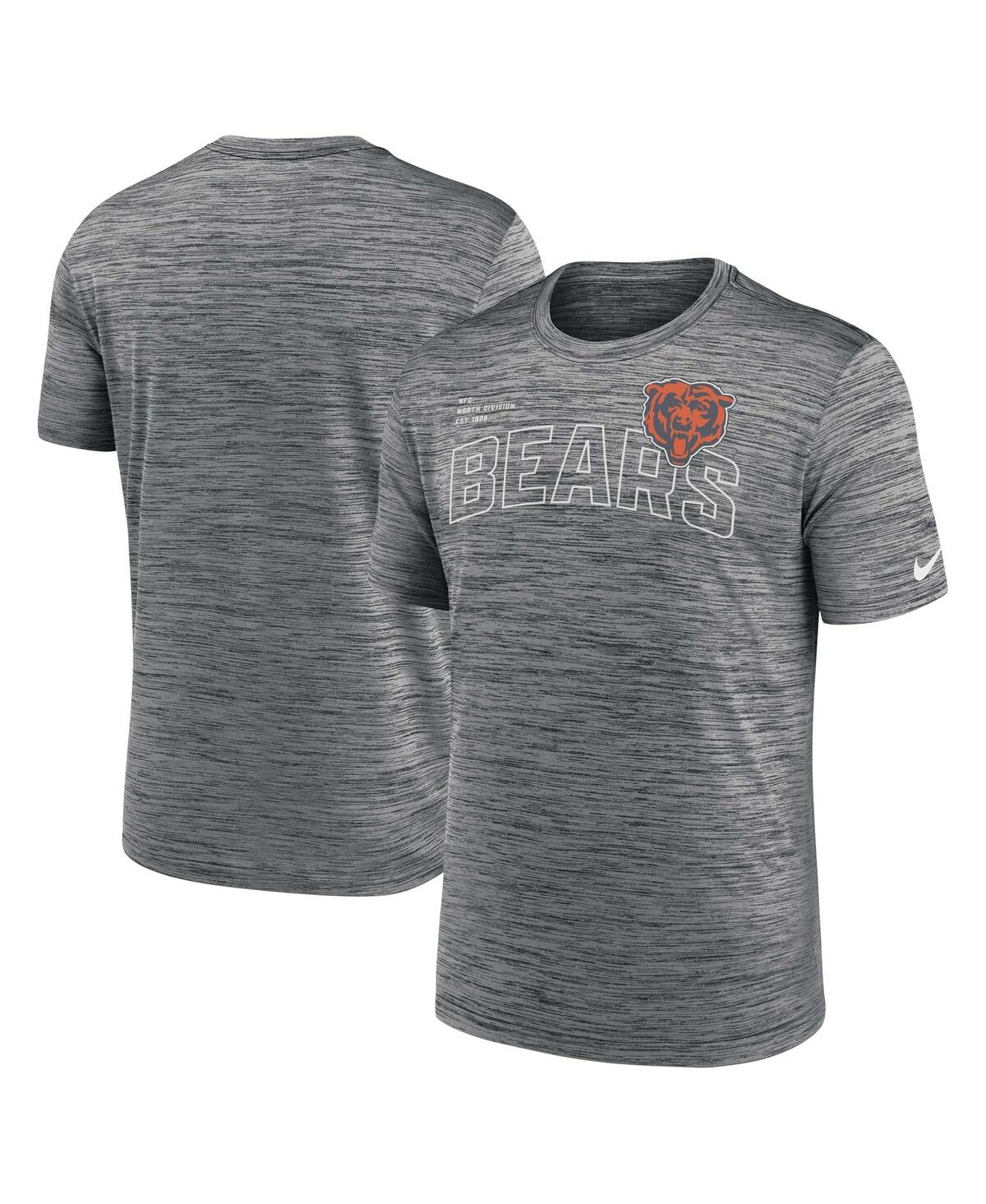 Shop Nike Men's  Anthracite Chicago Bears Big And Tall Velocity Performance T-shirt