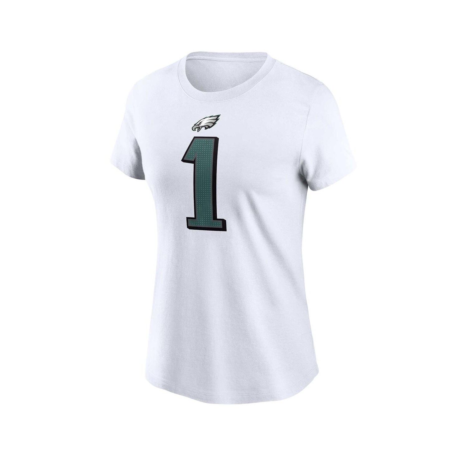 Women's Jalen Hurts White Philadelphia Eagles Player Name and Number T-shirt