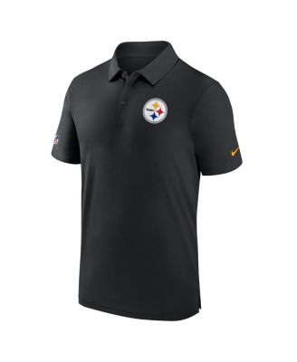Men's Black Pittsburgh Steelers Sideline Coaches Performance Polo Shirt