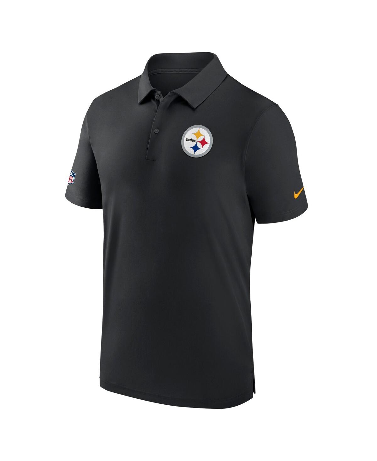 Shop Nike Men's  Black Pittsburgh Steelers Sideline Coaches Performance Polo Shirt
