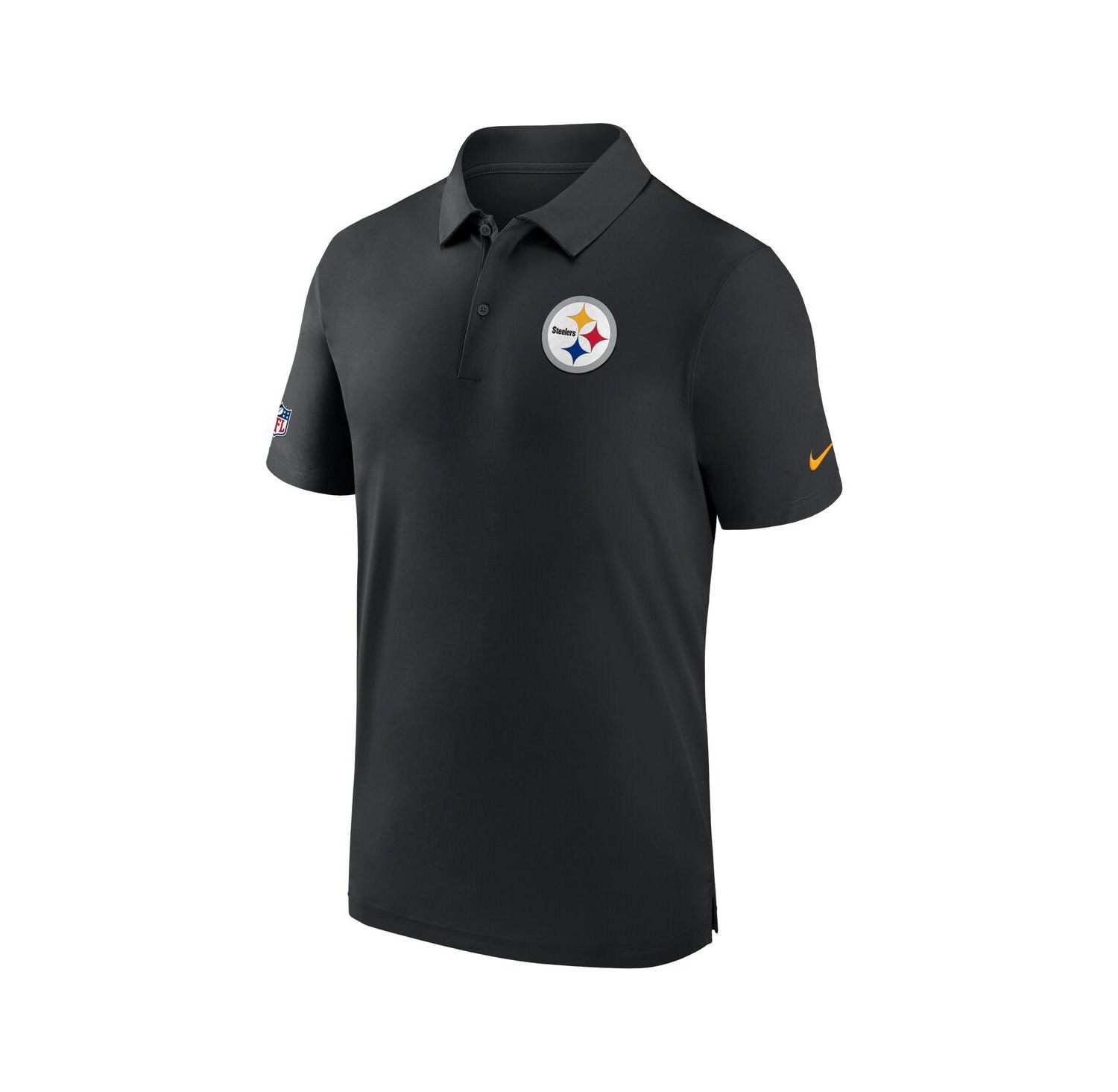 Men's Black Pittsburgh Steelers Sideline Coaches Performance Polo Shirt