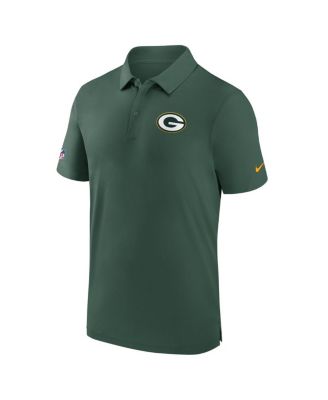 Men's Green Green Bay Packers Sideline Coaches Performance Polo Shirt