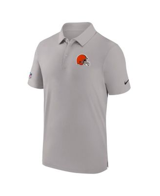 Men's Gray Cleveland Browns Sideline Coaches Performance Polo Shirt