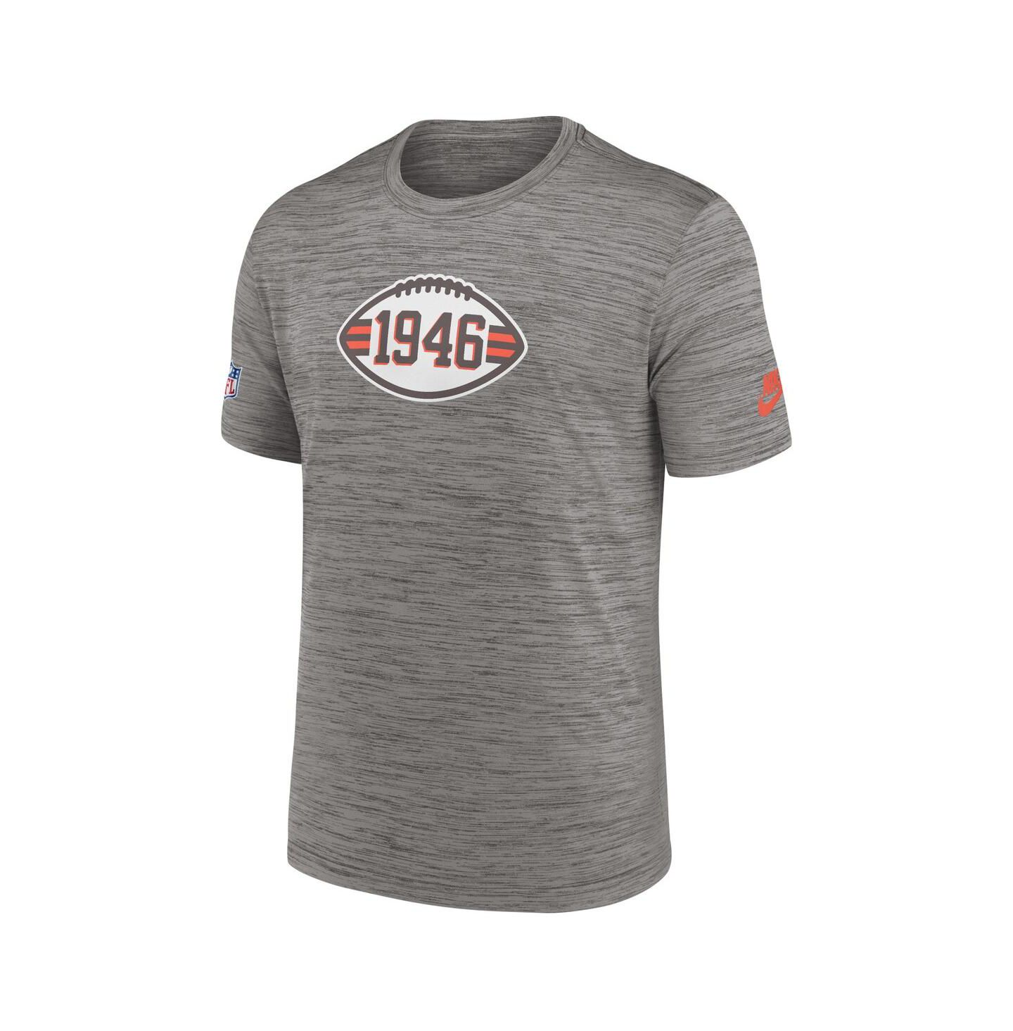 Мужская футболка Nike Heather Charcoal Cleveland Browns 2023 Sideline Alternate Logo Performance — фото 3