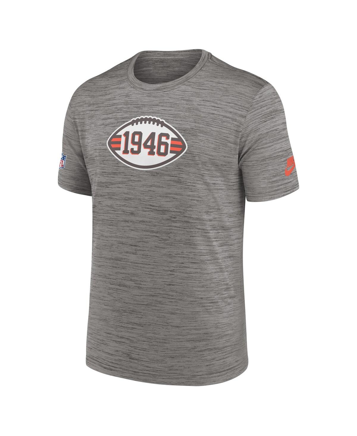 Men's NikeCleveland Browns 2023 Sideline Alternate Logo Performance T-shirt - Heather Charcoal