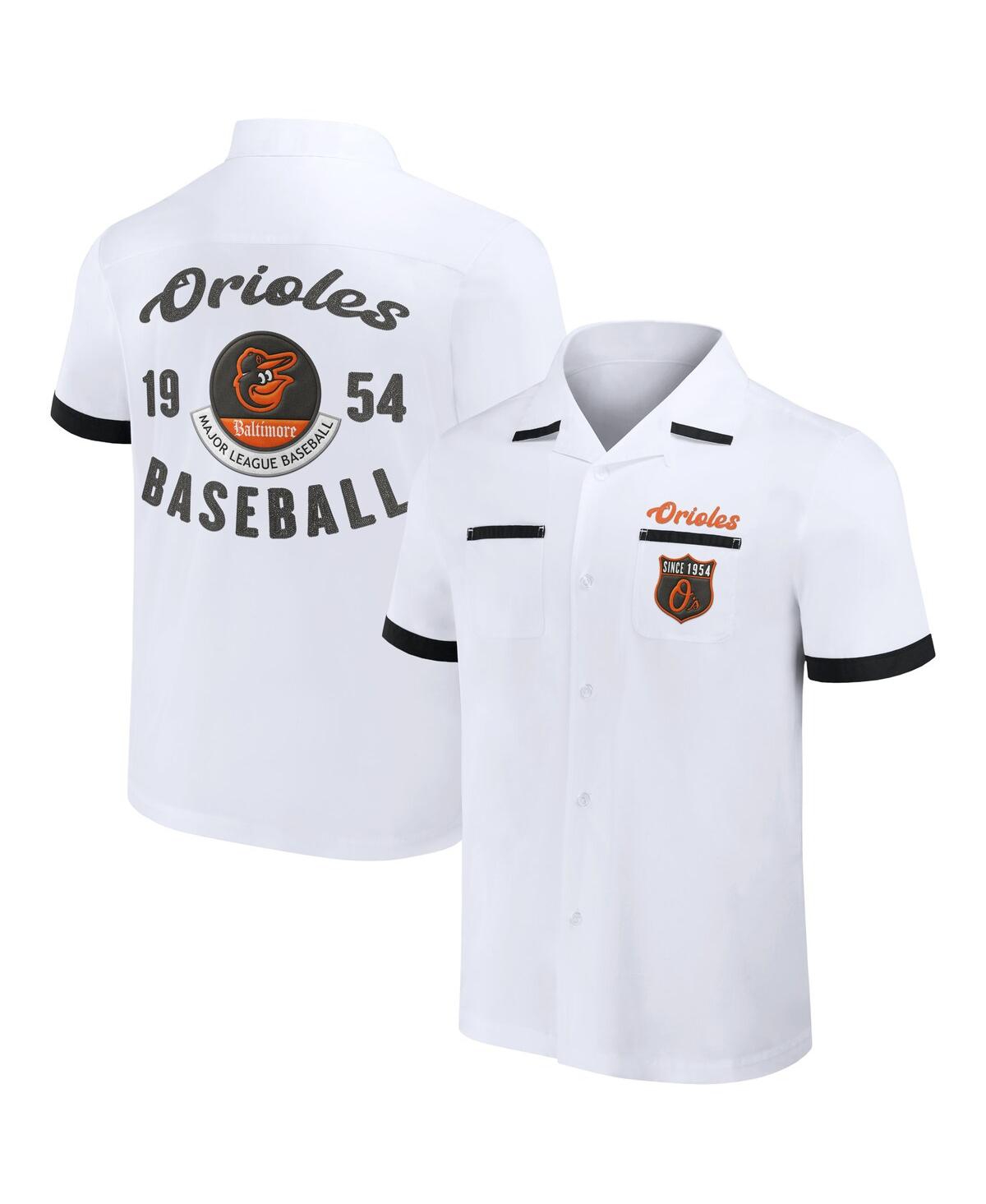 Shop Fanatics Men's Darius Rucker Collection By  White Baltimore Orioles Bowling Button-up Shirt