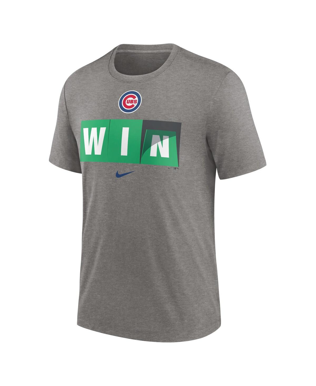 Men's NikeChicago Cubs Win Scoreboard Hometown Tri-Blend T-shirt - Gray