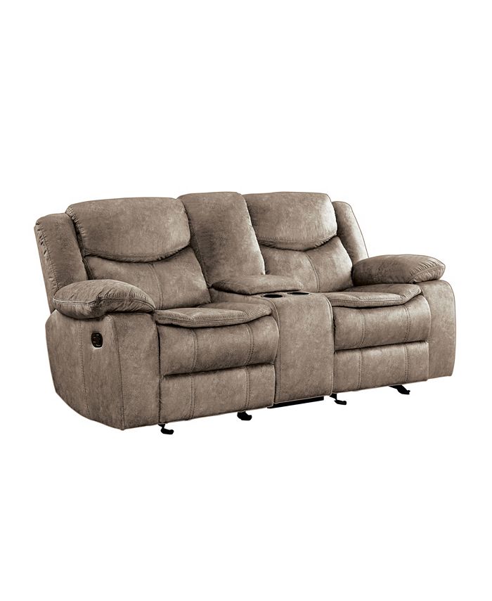 Homelegance White Label Veloce 79" Double Glider Reclining Loveseat