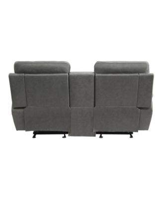 White Label Nadia 76" Double Glider Reclining Loveseat with Center Console