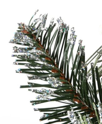 Le Present National Tree Company 30" Glittery Bristle Pine Wreath with Dual Color LED Cosmic Lights