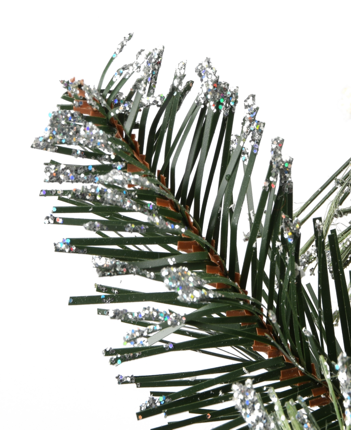 Shop Le Present National Tree Company 30" Glittery Bristle Pine Wreath With Dual Color Led Cosmic Lights In Green