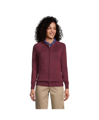 Women's Cotton Modal Zip-Front Cardigan Sweater