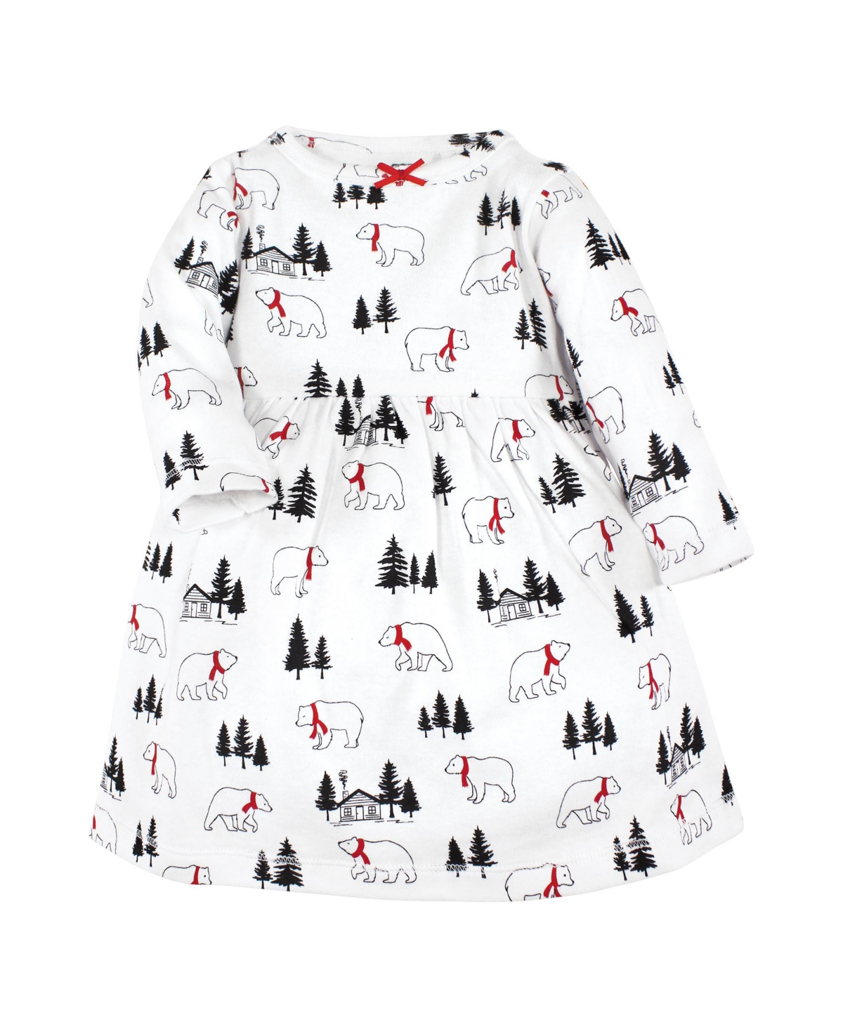 Hudson Baby Baby Girls Cotton Dresses,- Winter bear
