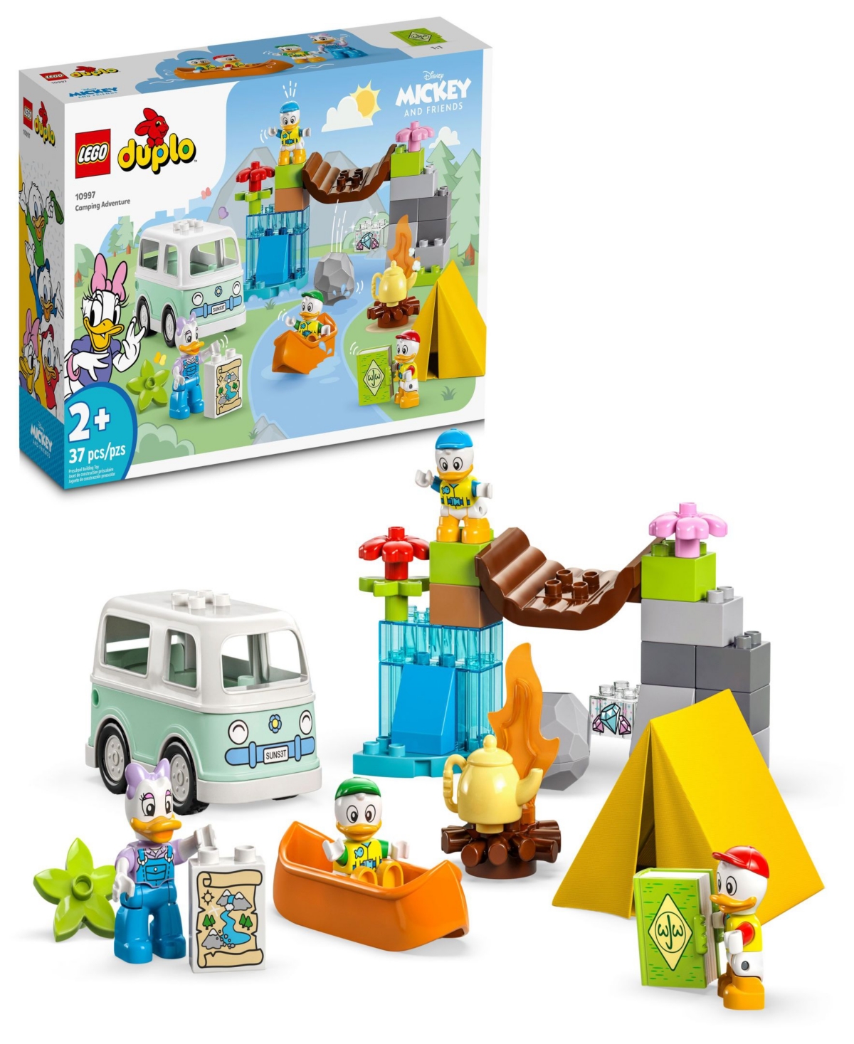 Lego Babies' Duplo Disney Mickey And Friends Camping Adventure Toddler Building Toy Playset 10997 In Multicolor