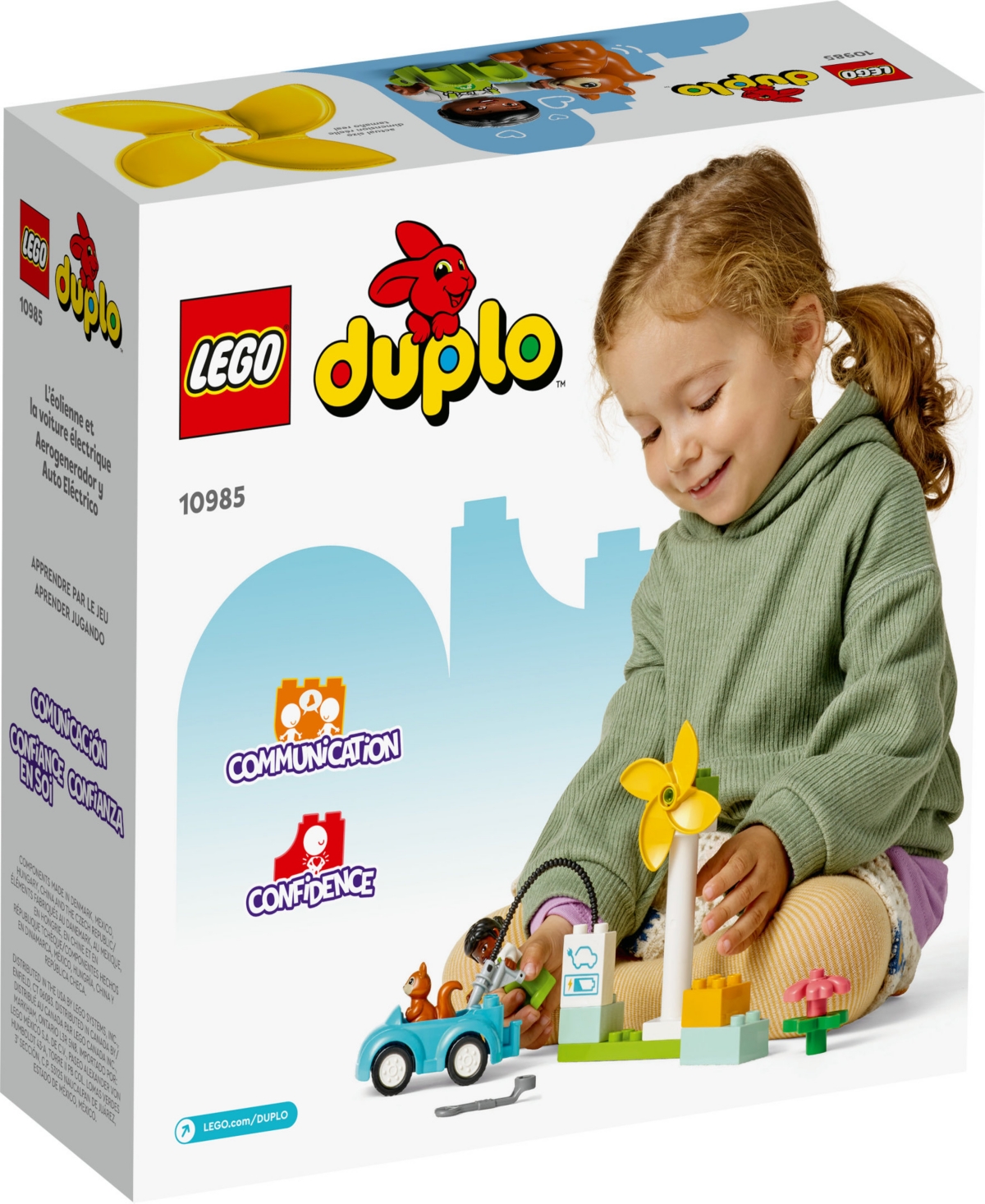 Shop Lego Duplo Town 10985 Wind Turbine And Electric Car Toy Stem Building Set In Multicolor
