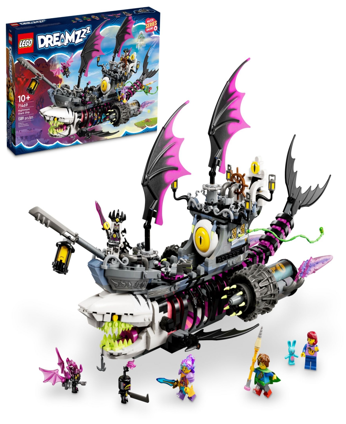 Lego Kids' Dreamzzz Nightmare Shark Ship From New Tv Show Building Toy Set 71469 In Multicolor