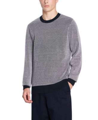 A|X Armani Exchange - Men's Two Tone Crewneck Pullover Sweater