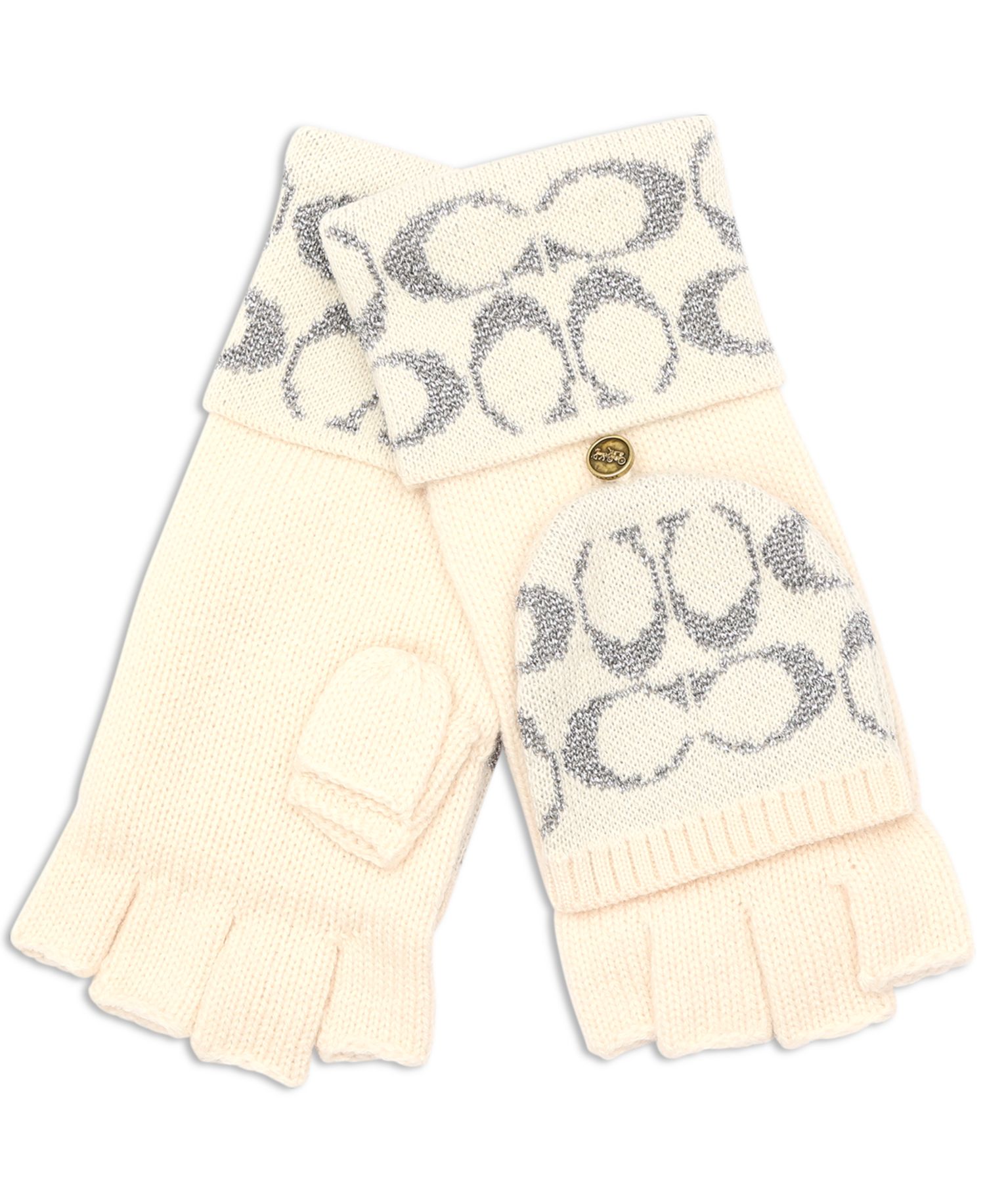 Women's Metallic Pop Top Logo Gloves