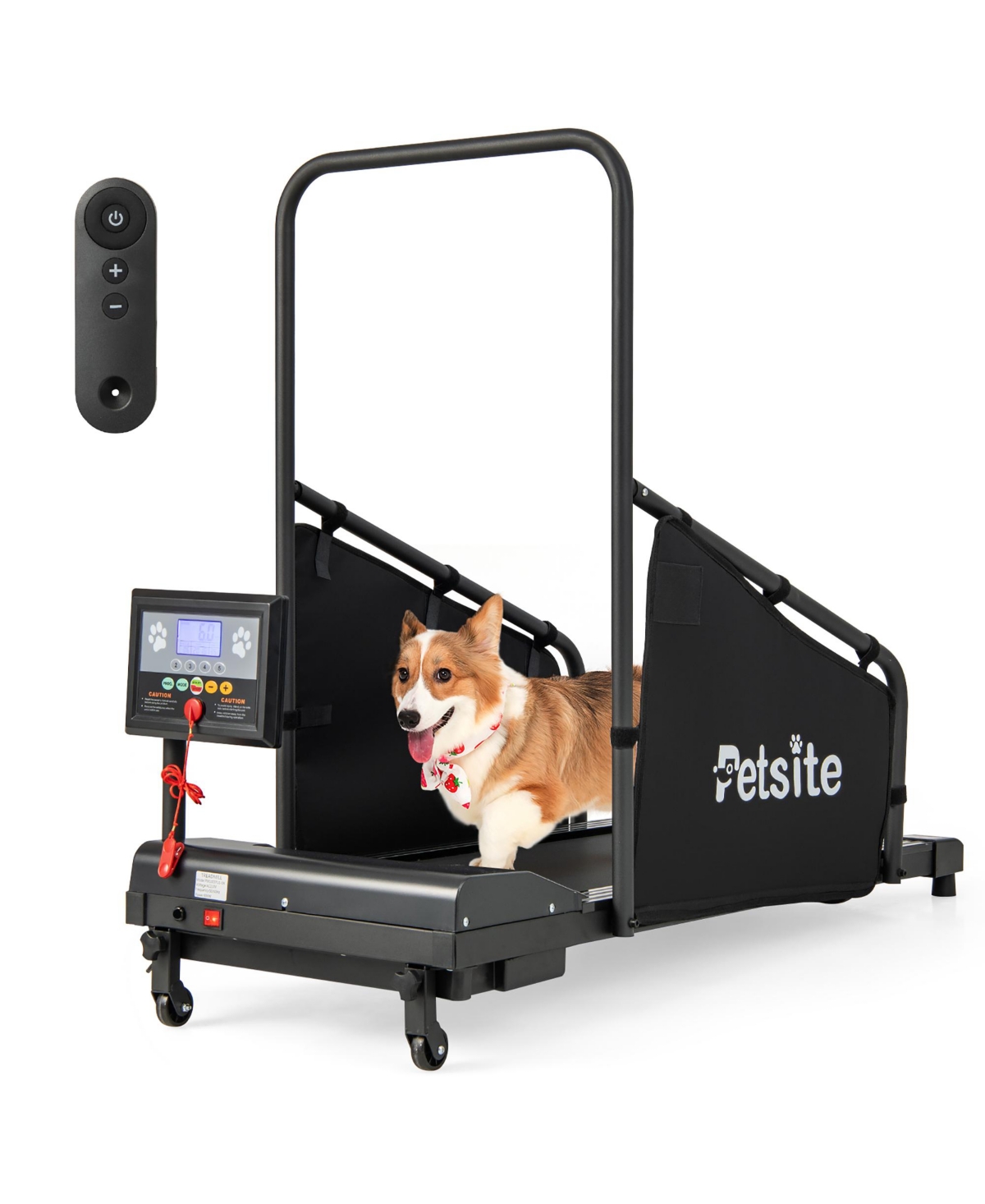 Dog Treadmill for Small/Medium Dogs Indoors Pet Running Training Machine - Black