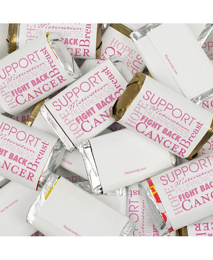 Just Candy 41 Pcs Breast Cancer Awareness Candy Hershey's Miniatures Chocolate Pink Macy's