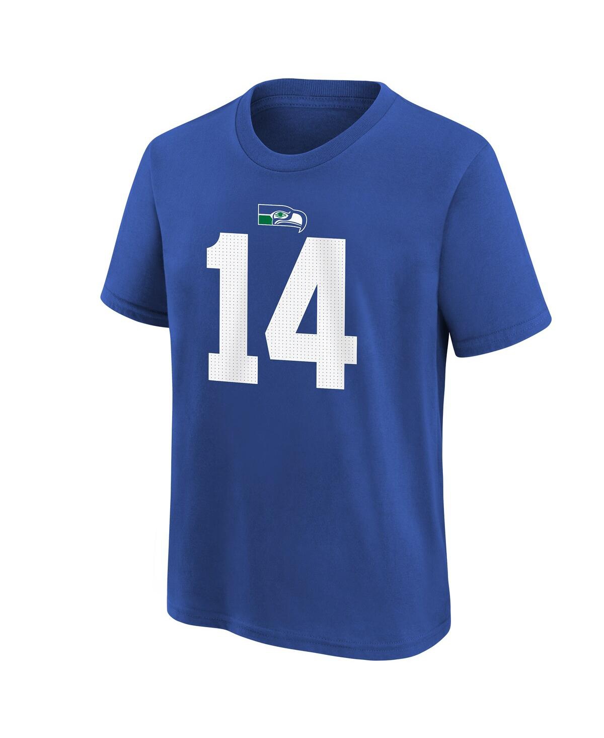 Nike Big Boys  Dk Metcalf Royal Seattle Seahawks Throwback Player Name And Number T-shirt In Royal