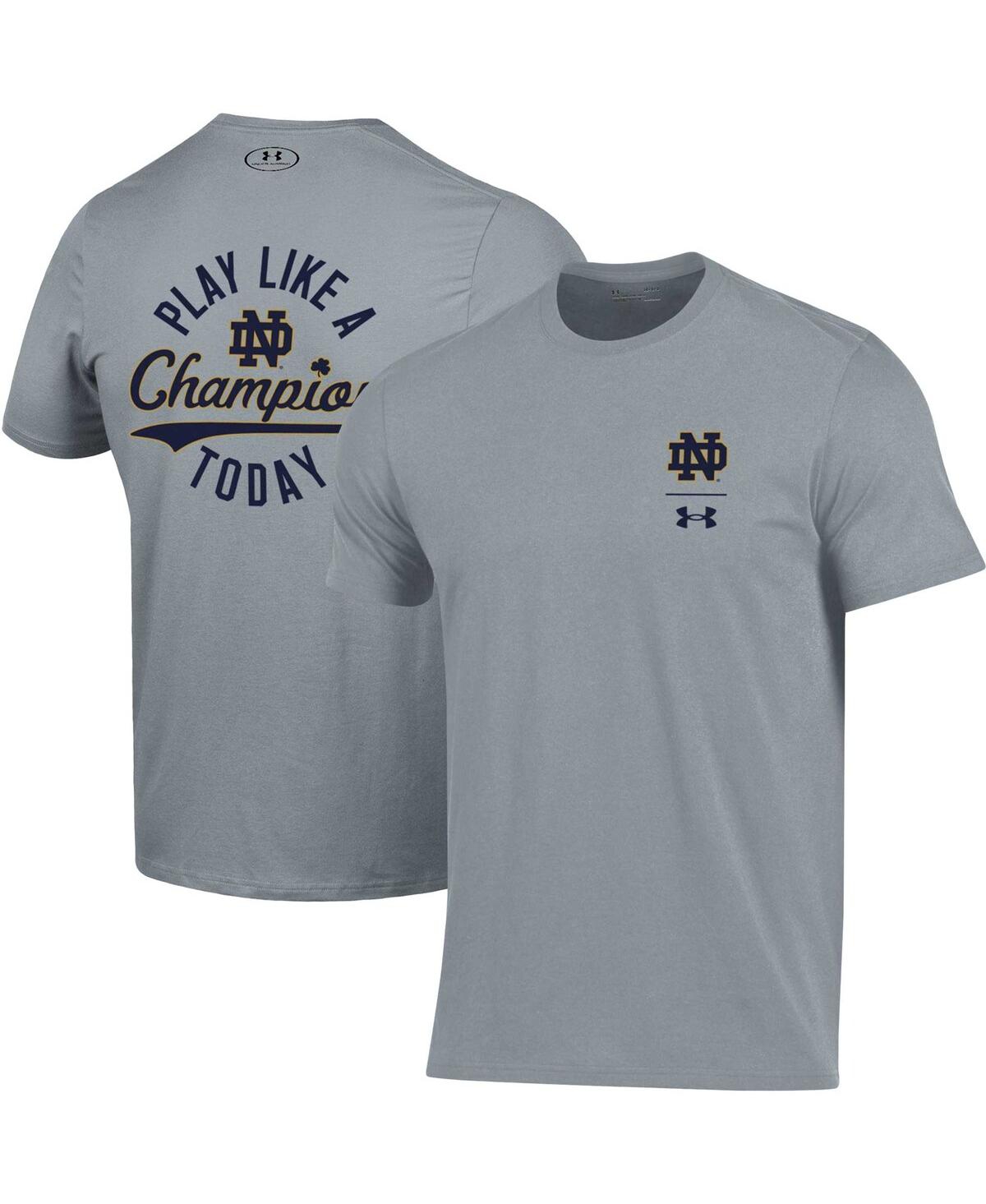 Under Armour Men's  Steel Notre Dame Fighting Irish Play Like A Champion Today T-shirt