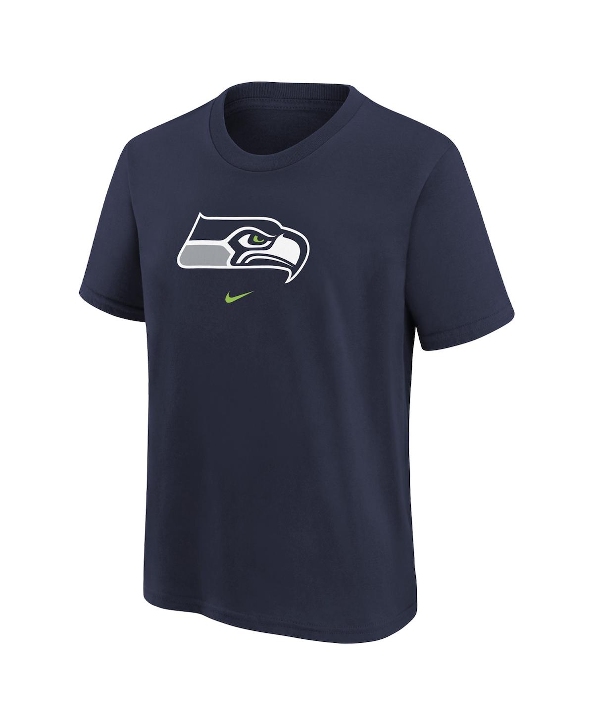 Nike Preschool Boys And Girls  College Navy Seattle Seahawks Team Wordmark T-shirt In College Navy