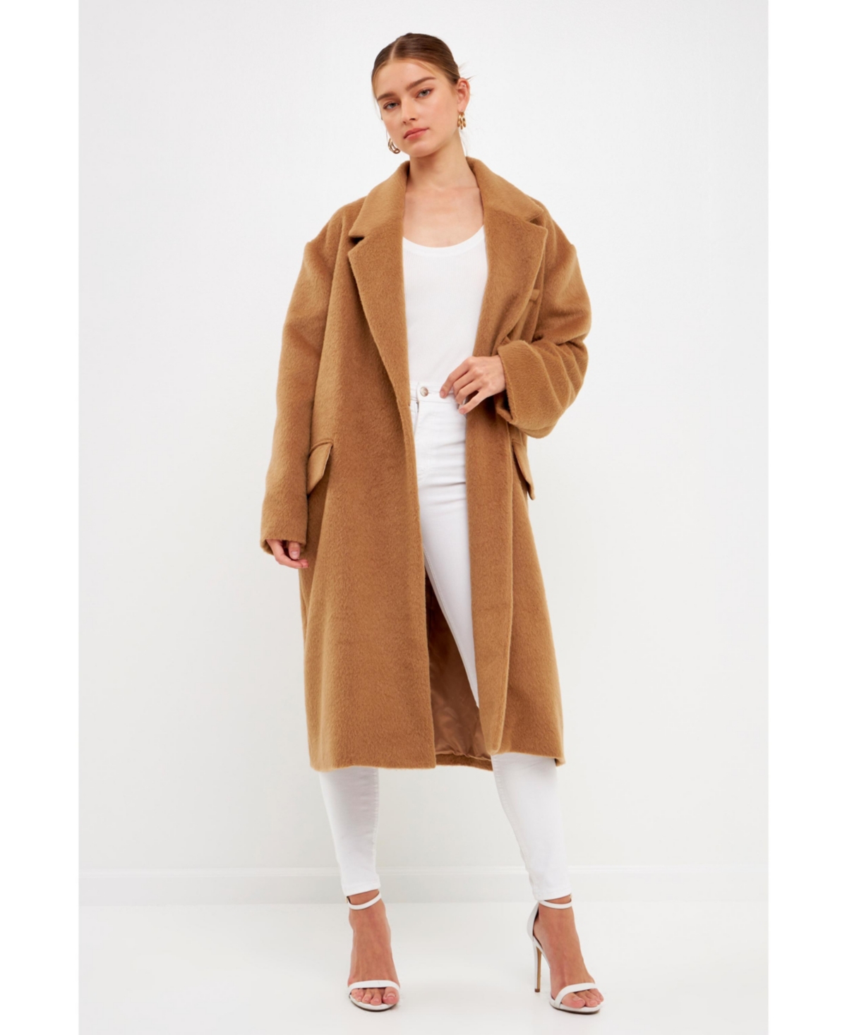 endless rose Women's Single Button Over Coat