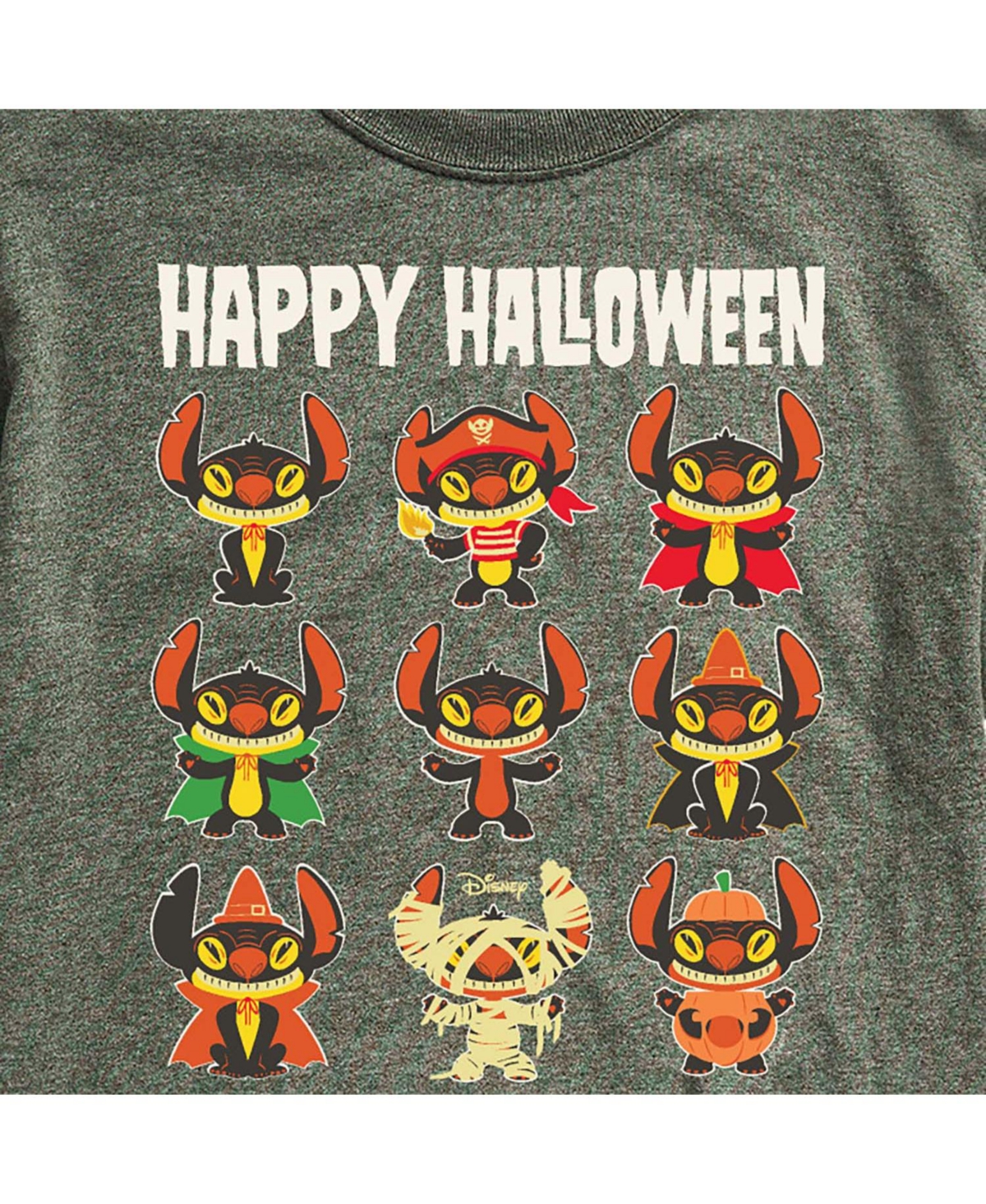 Airwaves Men's Lilo and Stitch Halloween Short Sleeve T-shirt - Polyester