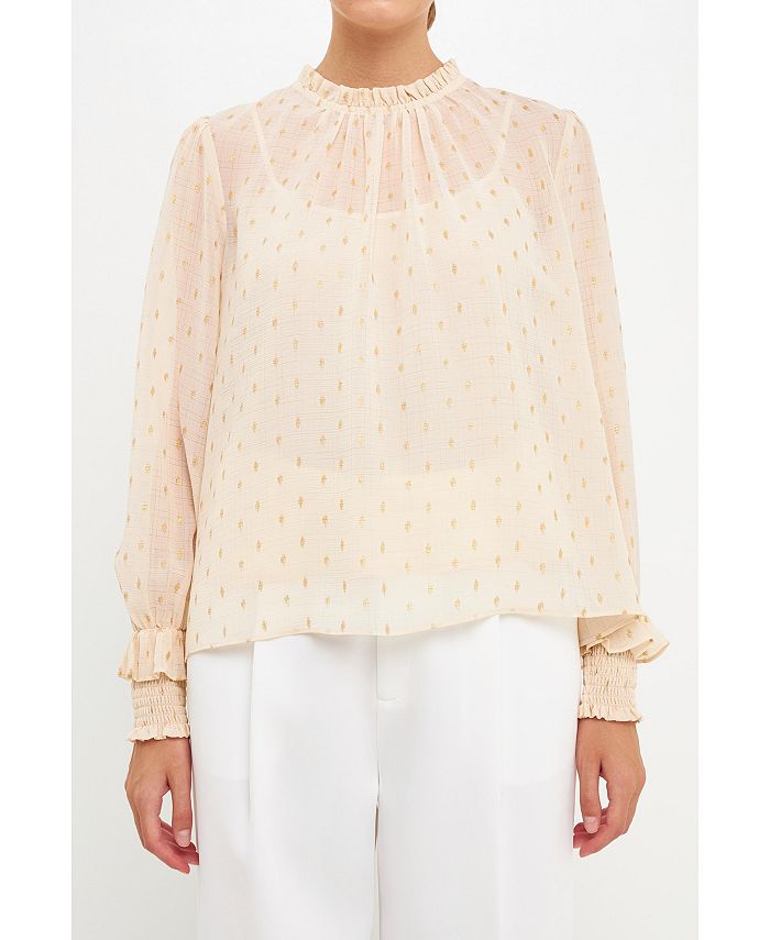 Macys polka dot blouse new arrivals