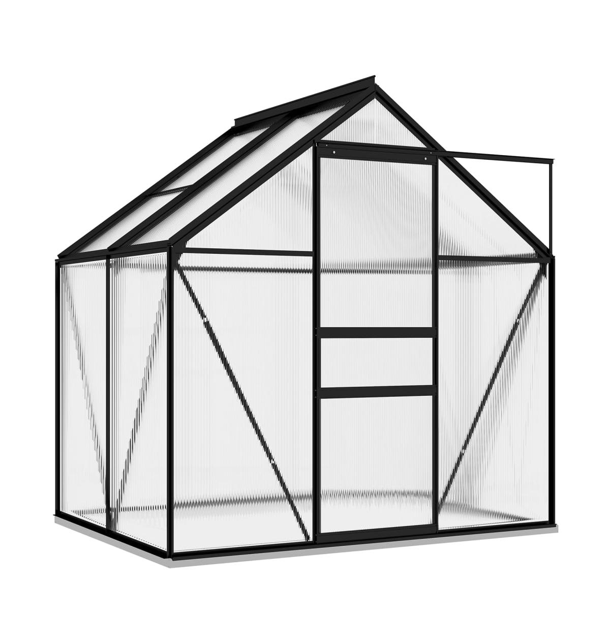 Greenhouse Anthracite Aluminum 26.6 ftÂ² - Dark Grey