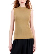 Gold sleeveless turtleneck discount
