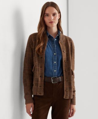 Lauren Ralph Lauren - Women's Checked Plaid Wool-Blend Bomber Jacket