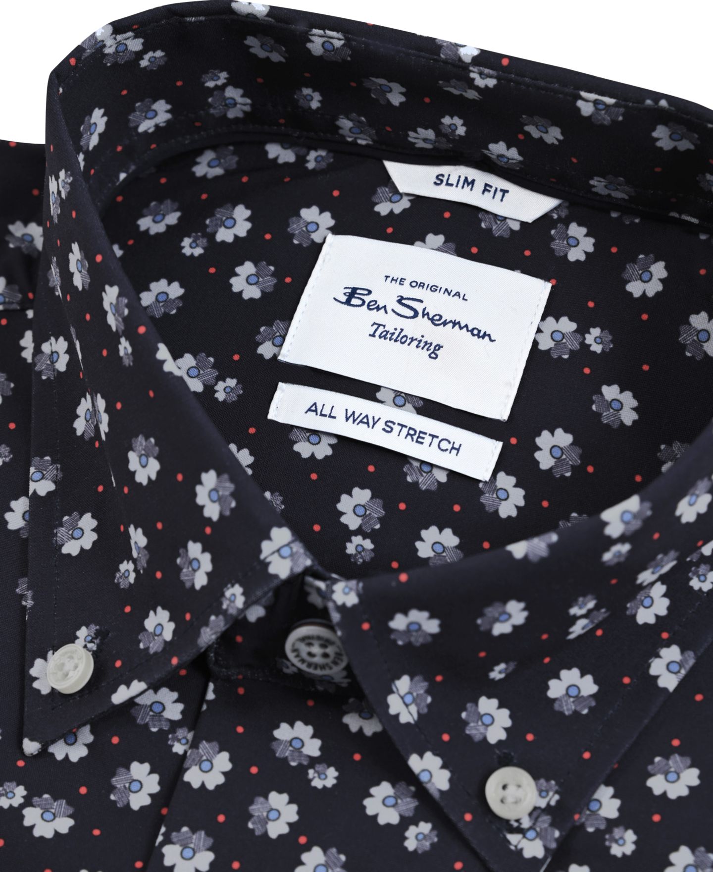 Мужская рубашка Ben Sherman Slim-Fit, цвет: Тёмно-синий — фото 2