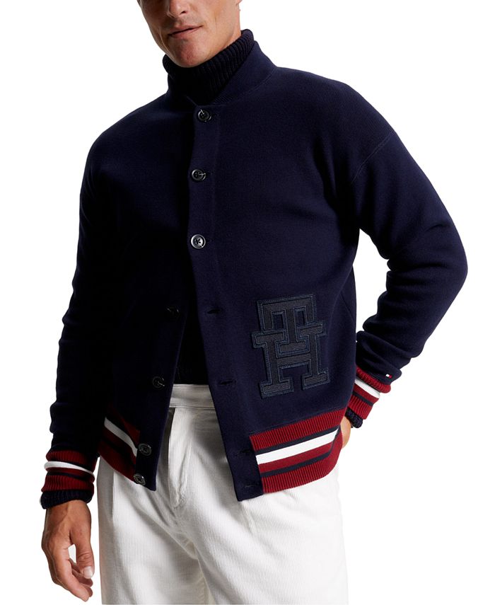 Tommy Hilfiger Men's Monogram Applique Varsity Jacket