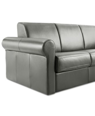 Elsher 85" Leather Sleeper Sofa