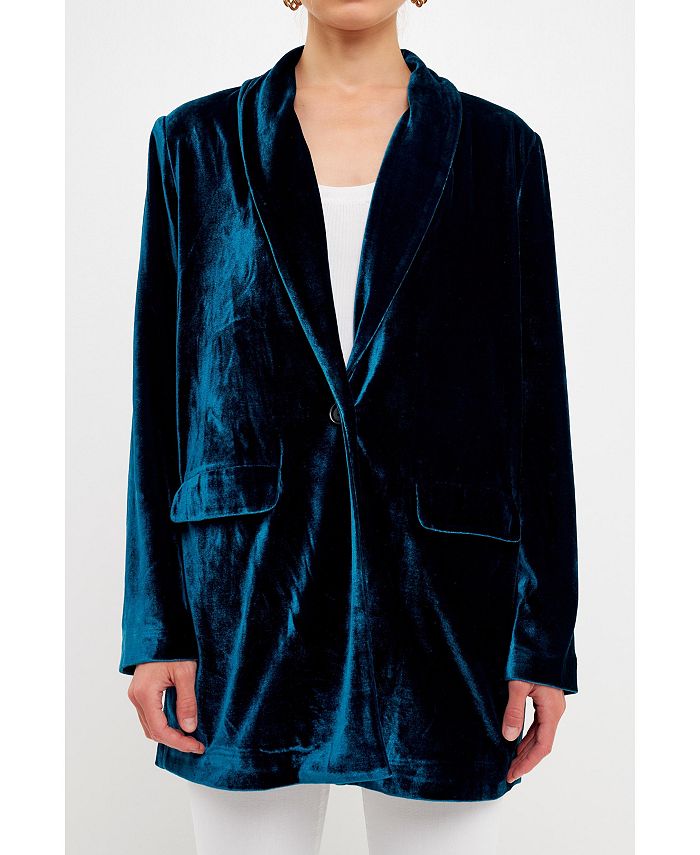endless rose Women s Velvet Blazer Macy s