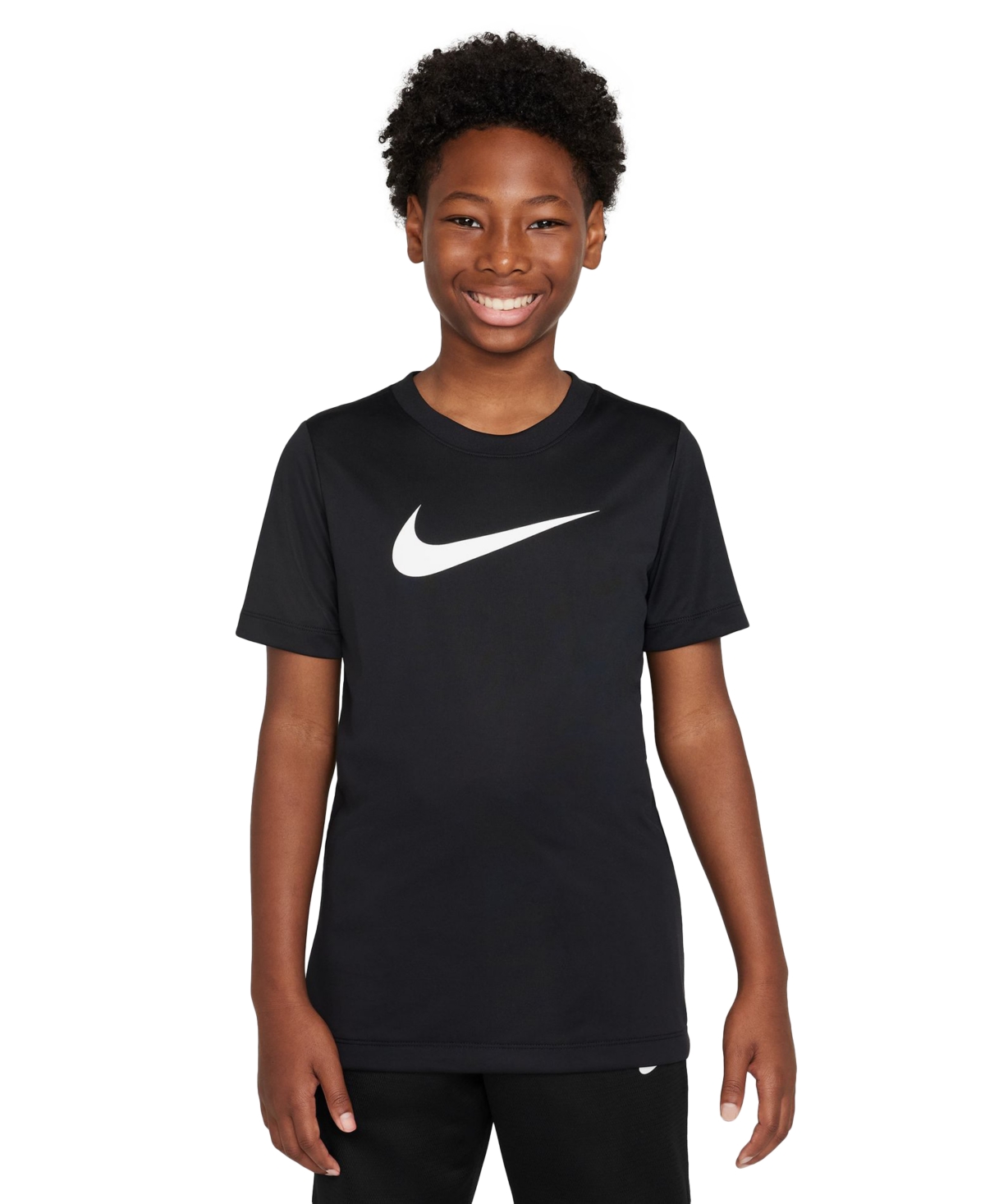 Shop Nike Big Boys Dri-fit Legend Graphic T-shirt In Black