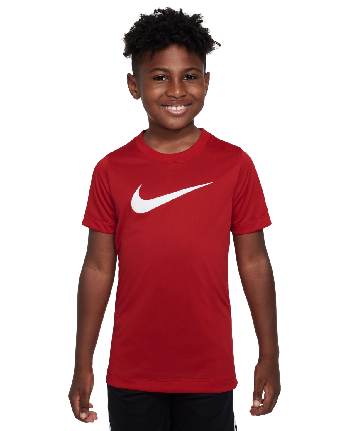 Shop Nike Big Boys Dri-fit Legend Graphic T-shirt In University Red